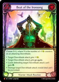 FAB RAINBOW FOIL Beat of the Ironsong - Super Slam Card # 251 - Image 1
