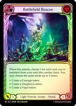 FAB RAINBOW FOIL Battlefield Beacon - Super Slam Card # 266 - Image 1