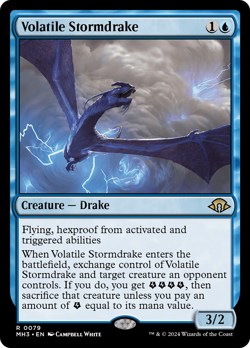 Volatile Stormdrake (REGULAR) x1 - MTG Modern Horizons 3 MH3 #79 - Image 1