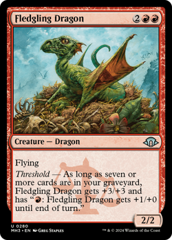 Fledgling Dragon (REGULAR) x1 - MTG Modern Horizons 3 MH3 #280 - Image 1