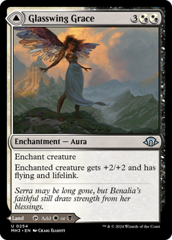 Glasswing Grace // Age-Graced Chapel (REGULAR) x1 - MTG MH3 #254 - Image 1
