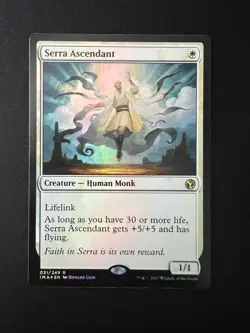 Serra Ascendant MTG Iconic Masters Magic the Gathering LP FOIL - Image 1