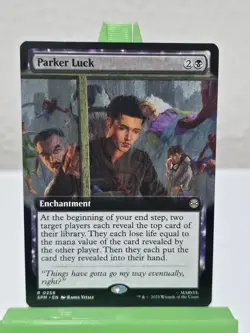 NM Extended Art Parker Luck, MTG, Marvel's Spider-Man, Magic, 258 Non-Foil - Image 1