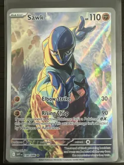 130/086 Sawk - SV White Flare - Illustration Rare NM Pokemon - Image 1
