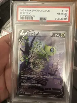 2023 Pokemon Simplified Chinese Cs3a C-Primordial Arts #132 Celebi V PSA 10 - Image 1