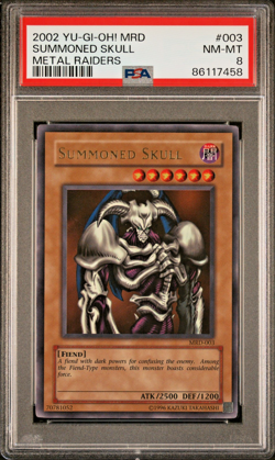 PSA 8 Summoned Skull MRD-003 YuGiOh Metal Raiders 2002 Yu-Gi-Oh! Vintage - Image 1