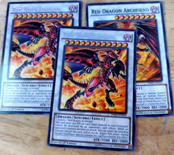 3 Pack Yugioh 2xRed Nova Dragon/1x Red Dragon Archfiend Trading Cards Game - Image 1