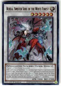 YuGiOh! Rciela, Sinister Soul of the White Forest INFO-EN039 Ultra Rare 1st Ed - Image 1