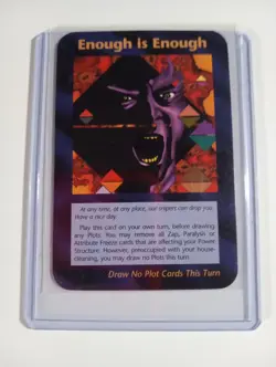 Assassins Series INWO 1995 Illuminati Card Game Donald Trump ENOUGH IS ENOUGH - Image 1