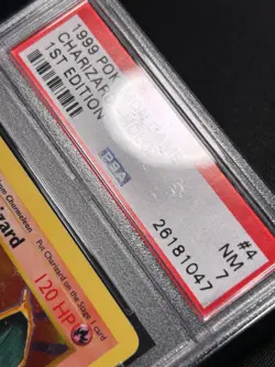 PSA 7 NM Charizard 1999 Base Set 1st Edition Shadowless 4/102 Holo Pokemon Card - Image 4