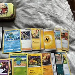 Joblot Pokemon Cards - 100+ 1 Stack Em High Tin, 2 X Small Tins Packets (empty) - Image 5