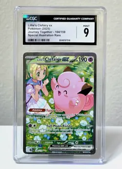 Lillie's Clefairy EX #184/159 Journey Together SIR CGC 9 Mint Pokemon Card 2025 - Image 1