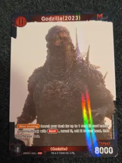 Godzilla Card Game Holo Foil Godzilla (2023) Promo ESD01-002+ PRP Monster Toho - Image 1