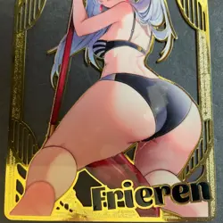 Goddess Story Gold METAL Card - Serial Number #/100! Anime Girl Frieren Bikini - Image 3