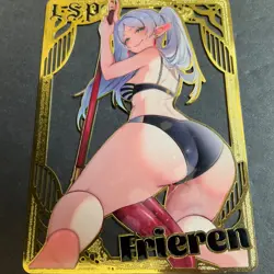 Goddess Story Gold METAL Card - Serial Number #/100! Anime Girl Frieren Bikini - Image 4
