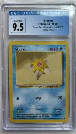 Staryu 65/102 Base Set - CGC MINT+ 9.5 - Pokemon Card - Image 1