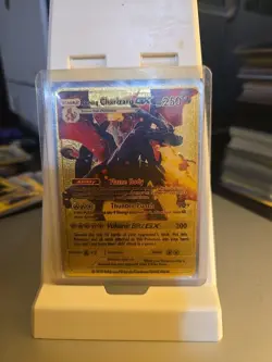 POKEMON SHINING CHARIZARD GX GOLD FOIL CARD FAN ART - Image 1