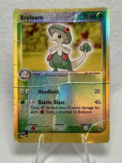 Pokemon TCG Breloom EX Reverse Holo Rare Card Ruby and Sapphire 16/109 - Image 1