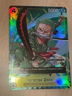 Roronoa Zoro (CS 2024 Event Pack Finalist) P-042 One Piece Promotion Cards Foil - Image 3