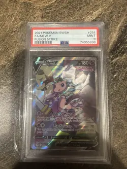Mew V PSA 10 Alternate Full Art Holo Card 251/264 Swsh08: Fusion Strike PSA 9 - Image 1