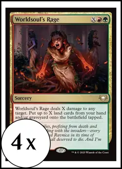 MTG - 4 x Worldsoul's Rage - Playset 4x x4 - Edge of Eternities - Image 1