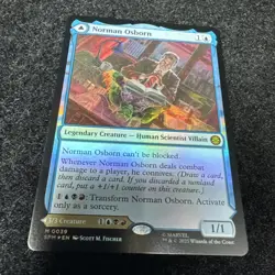 MTG Norman Osborn FOIL 39 Marvel's Spider-Man Mythical Foil Green Goblin - Image 2