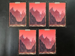MTG- Mountains x5 - Unhinged - Image 1