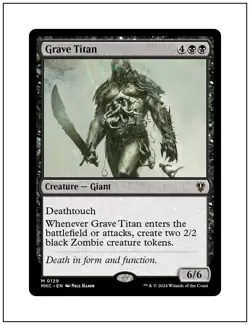 1x Grave Titan, Murders at Karlov Manor Commander, Magic MTG NM - Image 1