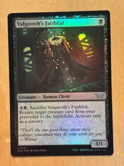 Magic the Gathering MTG Valgavoth's Faithful Foil Duskmourn NM - Image 1