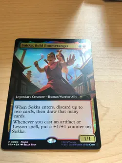 Avatar MTG ATLA Sokka, Bold Boomeranger Magiccon Promo Foil Exclusive 2025 - Image 1