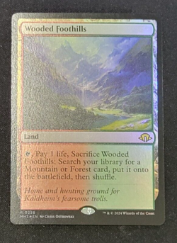 Wooded Foothills - FOIL - MTG Modern Horizons 3 - Near Mint - Image 1