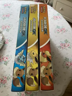 Pokemon TCG Flareon GX, Jolteon GX, Vaporeon GX Special Collection Box Set Of 3 - Image 4