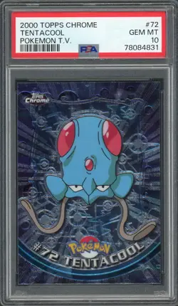 PSA 10 Tentacool Topps Chrome Pokemon T.V. #72 Foil Pokemon Card B9 - Image 1