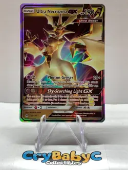 Pokemon Ultra Necrozma GX 95/131 Forbidden Light Sun & Moon ULTRA RARE - Image 1