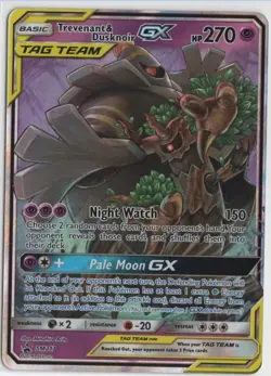 2019 POKEMON BLACK STAR PROMO #SM217 TREVENANT DUSKNOIR GX TAG TEAM HOLO - Image 1