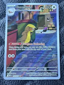Pokemon Mega Evolution Gumshoos Illustration Rare 153/132 - Image 1
