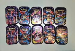 Pokemon TCG Mega Evolution Mini Tin Display 10 Sealed Mini Tins W Display Box - Image 4