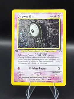Unown A 1st Edition 14/75 Neo Discovery Pokemon Card 2001 - LP - Image 1