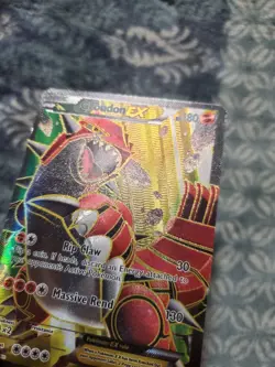 MOD PLAYED Pokemon Groudon EX TCG Full Art Holo Card 150/160 XY Primal Clash - Image 4