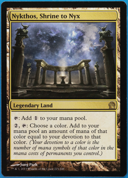 Nykthos, Shrine to Nyx Theros NM Rare MAGIC GATHERING CARD (ID# 504134) ABUGames - Image 1