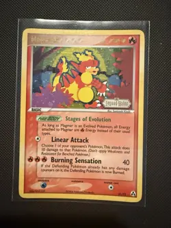 Magmar 21/92 EX Legend Maker Reverse Holo Stamped 2006 Pokemon Card - Image 1