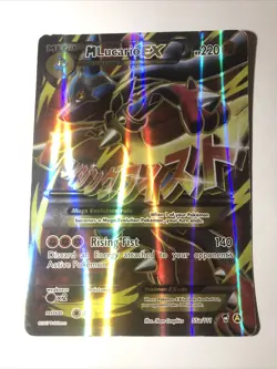Mega Lucario EX 55a/111 alternate art promo Pokemon card 2017 XY Furious Fist - Image 1