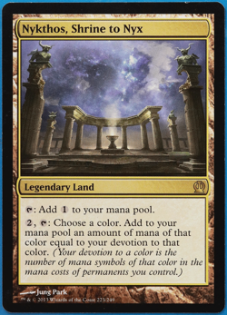 Nykthos, Shrine to Nyx Theros NM Rare MAGIC GATHERING CARD (ID# 504133) ABUGames - Image 1