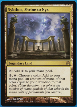 Nykthos, Shrine to Nyx Theros NM Rare MAGIC GATHERING CARD (ID# 504132) ABUGames - Image 1
