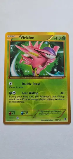 Pokemon Card Virizion 103/101 Secret Rare Black & White Plasma Blast - NM - Image 1