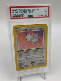 2002 POKEMON NEO DESTINY Trading Card LIGHT TOGETIC -HOLO #15 1st Edition PSA 5 - Image 5