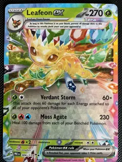 Pokemon Leafeon EX Prismatic Evolutions Holo Card 6/131 NM/Mint Condition - Image 2