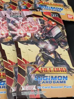 Digimon Card Game - X Record - BT-09 - 19 Factory Sealed Blister Packs - Bandai - Image 2