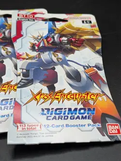 Bandai BT10 Digimon Card Game: XROS ENCOUNTER Lot of 4 12-Card Booster Packs - Image 2