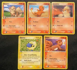 EX Trainer Kit 2 Minun (2006) 5-card LOT 1 Arcanine, Charmander, Growlithe LP/MP - Image 1